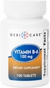 GeriCare Vitamin B-6 100mg, 100 tabletter - Dagligt näringsstöd för hälsosam hjärnfunktion, humörförbättring, cirkulationshälsa och metabolism - hjälper till att bekämpa trötthet och främja övergripande välbefinnande