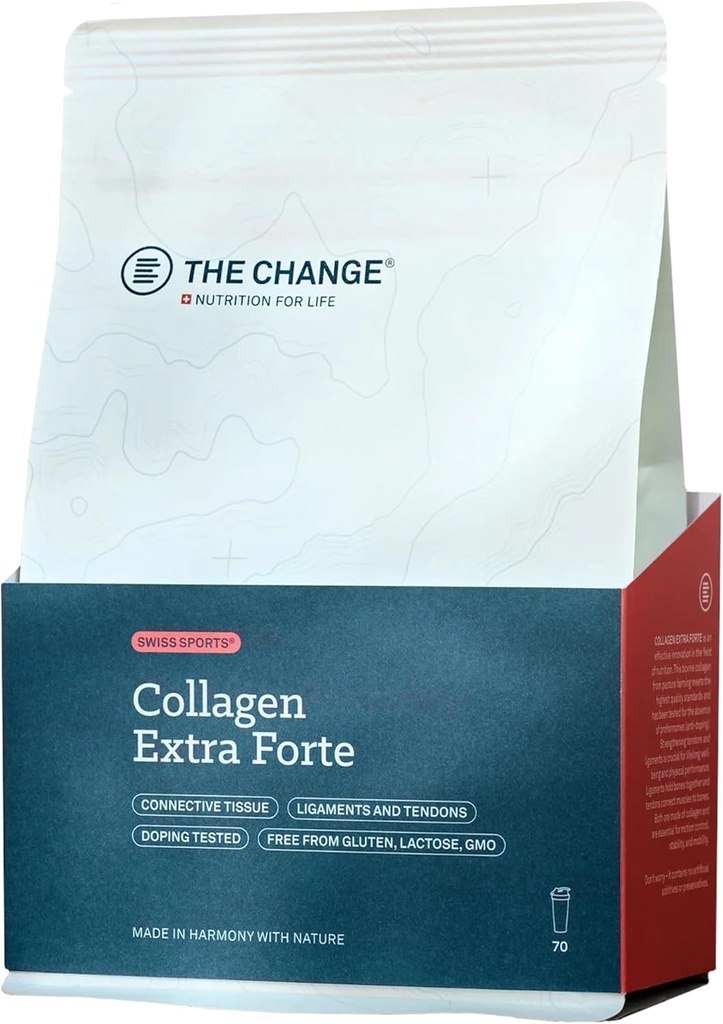 Kollagen Extra Forte - Hydrolyserad pulverkollagen för kvinnor och män - organisk protein för att stödja hälsosam muskel, gemensam och benstyrka, icke-GMO, laktos och glutenfri 350g
