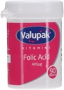 Valupak Vitamin Supplements Folic Acid 400mg 90 tabletter