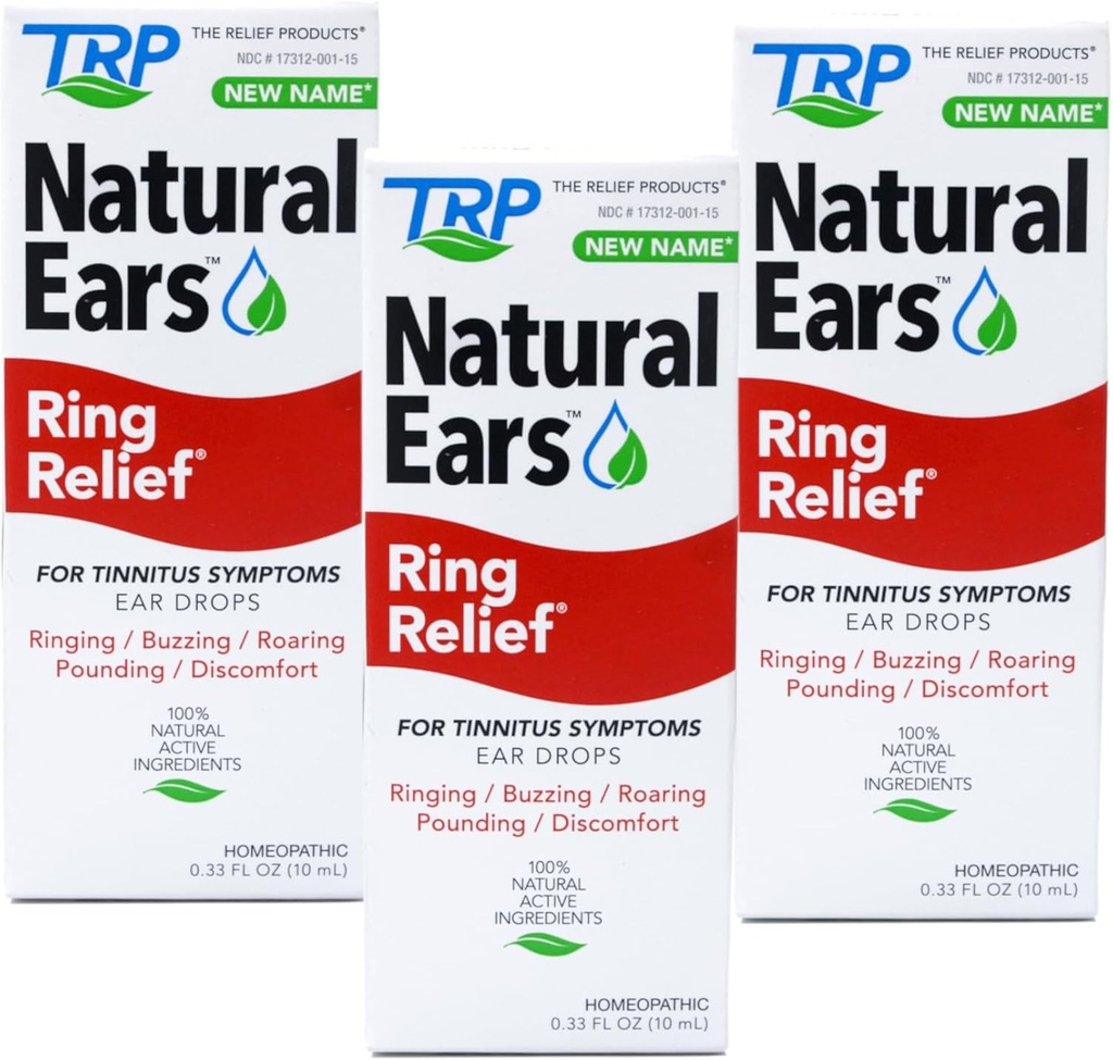 Ring Relief Homeopatiska örondroppar - 0,33 OZ, Pack av 3