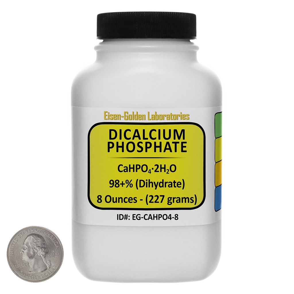 Dicalcium Phosphate [CaHPO4] 98 +% USP Grade Powder 8 Oz i en rymdsparare flaska