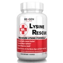 Re + Gen Nutrition Lysine Rescue, Amino Acid Supplement för starkare Immune Health & Collagen Synthesis hos kvinnor och män, främjar läppar och hudhälsa, naturlig, ren L-lysin, 90 kapslar, 45 Day Supply
