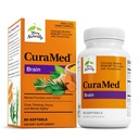 Terry Naturligt CuraMed Brain - Kosttillskott för att stödja Clarity & Focus - Brain Health Supplement med Curcumin & Turmeric Essential Oil för att hjälpa koncentration - 60 Softgels
