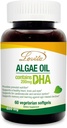 Lovita Algae Oil, Plant Based DHA Alternative till fiskolja, Vegan Omega 3 med DHA 200 mg, 60 Vegetariska Softgels