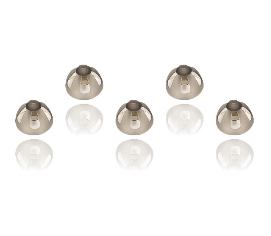 Återigen Sure Fit Hearing Aid Domes Smoky Gray Tips Öronstycken Bekväm för Open Fit BTE Sound Amplifier PSAP Kit Osynlig 10mm (L x 5)