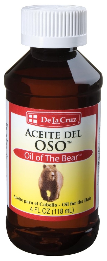 De La Cruz Olja av Bear Beard Oil för Män - Grooming Brillantine för hår, Mustache och Beard - Aceite del Oso