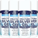 Kolloidal Silver Gel Extra Styrka - 35ppm Aktiverad kolloidal Silver Gel för maximal styrka - Tillverkad i USA - Strukturerad formel i ett bekvämt 4-paket