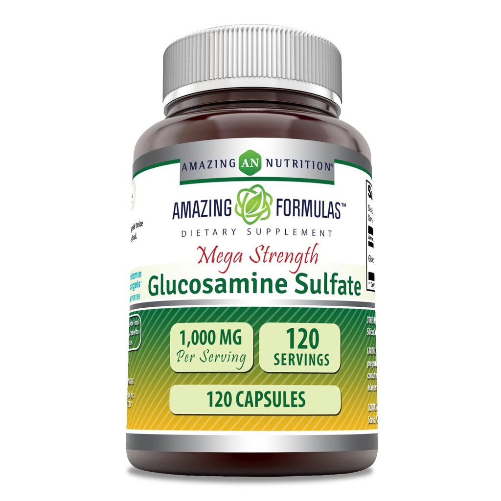 Fantastiska Formler Glukosamin Sulfat 1000 mg kapslar Supplement | Icke-GMO | Gluten Free | Gjord i USA (Unflavored)