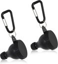 2 Pcs Protein Powder Container, Protein Powder Travel Container, Protein Powder Container att gå, Pre Workout / gym Supplemen Keychain (Black, 100ml)