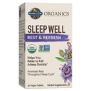 Garden of Life Organics Sleep Well Rest & Refresh 30 tabletter, Lemon Balm, Green Tea Extract L-Theanine, Valerian Root, Chamomile, Probiotika-Organic Non-GMO Vegan Gluten Free Herbal Supplement