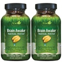 Irwin Naturals Brain Awake - 60 Liquid Softgels, Pack of 2 - Förbättrad mental prestanda, ökad fokus, klarhet och koncentration - Nootropic Booster med L-Theanine, Bacopa, MCTs