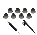 Hearing Aid Ear Domes Cleaning Tools Hearing Aid Close Domes for Resound Sure Fit Style RIC RITE och Open Fit BTE Hearing Amplifier med Brush Cleaner (S Size 8PCS)