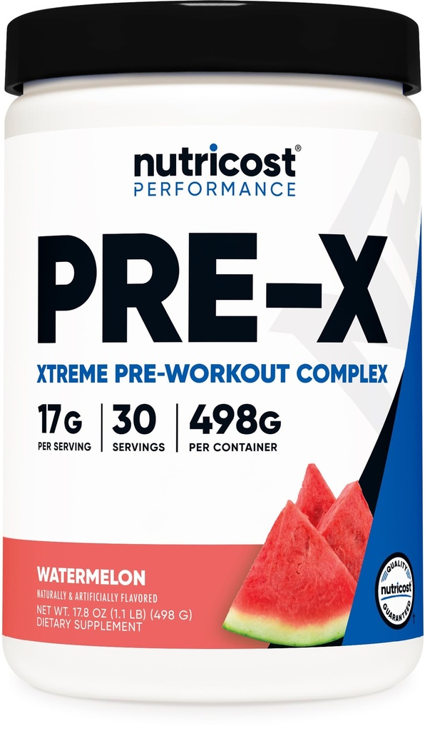 Nutricost Pre-Workout, Watermelon, 30 portioner, vegetariska, icke-GMO och Gluten Free (Pre-X)