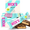 Nicks Protein Bars Crispy Cookie Chocolate, High Protein, Low Calories, Low Carb, Keto Friendly Snacks No Added Sugar (Multipack 12 bars x 50g), Crispy Cookie smak