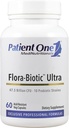 Patient One Flora-Biotic Ultra | Probiotisk tillskott för att stödja balanserad intestinal Flora * 47,5 miljarder CFU Plus 10 Probiotiska stammar | 60 kapslar