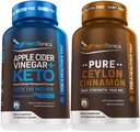 Herbtonics Apple Cider Vinegar Capsules Plus Keto BHB | Fat Burner & Weight Loss Supplement för kvinnor och män - Premium Ceylon Cinnamon Capsules - Effektiva kanelpiller för förbättrad välbefinnande
