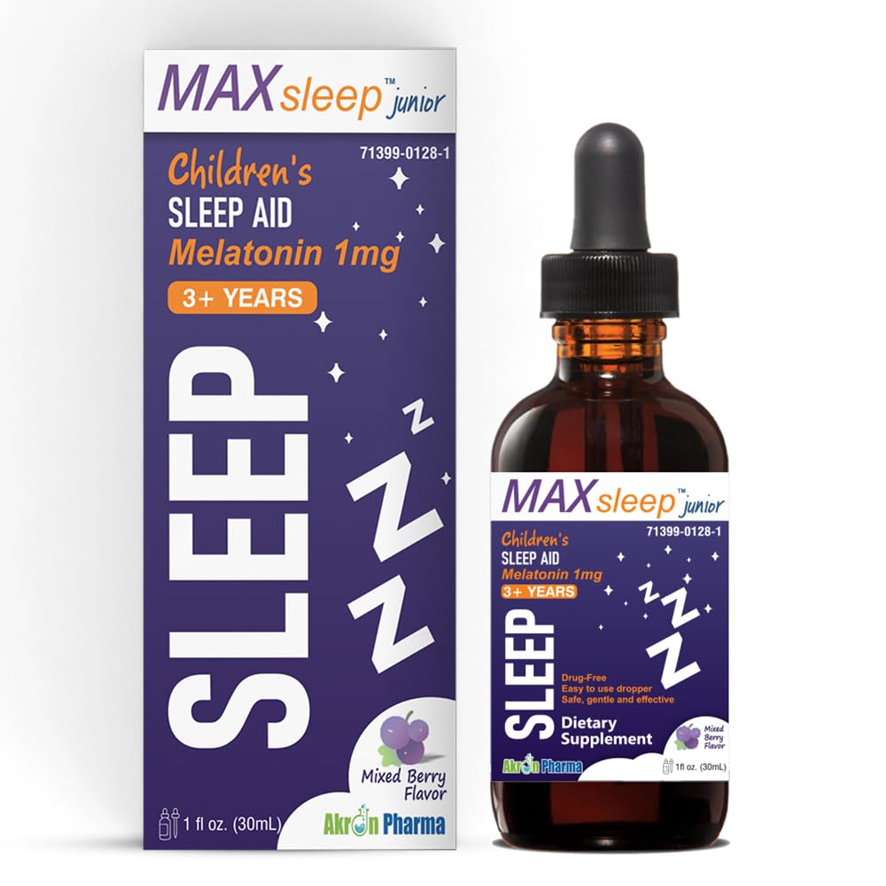MAX Sleep Junior for Kids - Melatonin Sleep Drops for Sweet Dreams