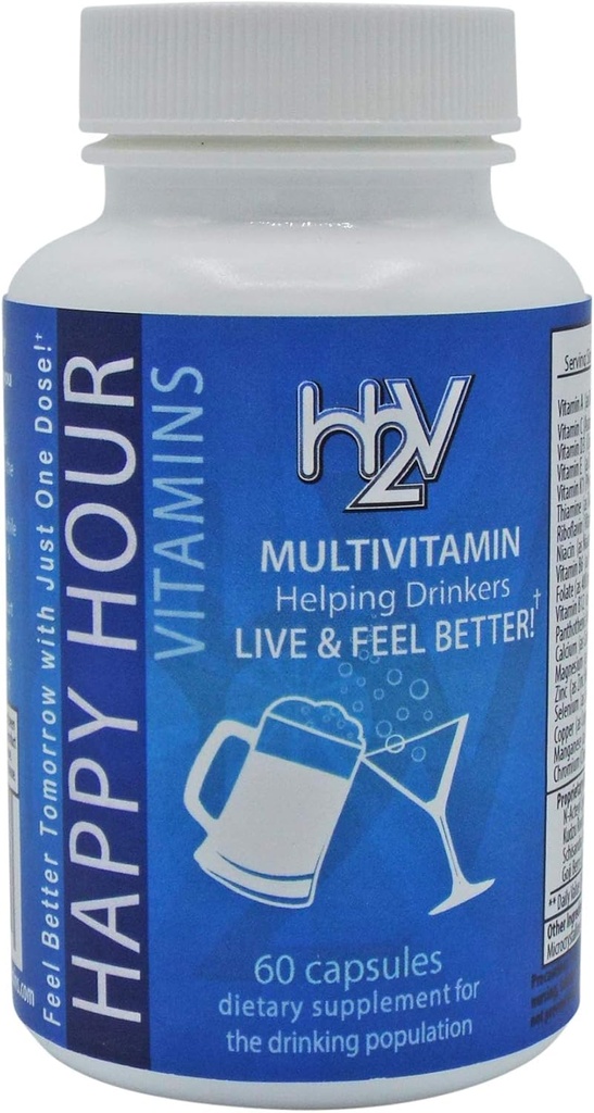 Flaska - Multivitamin formulerad för bättre morning - Live & Feel bättre med mjölk Thistle, Prickly Pear Cactus, B & C-vitaminer och mer 30 portioner