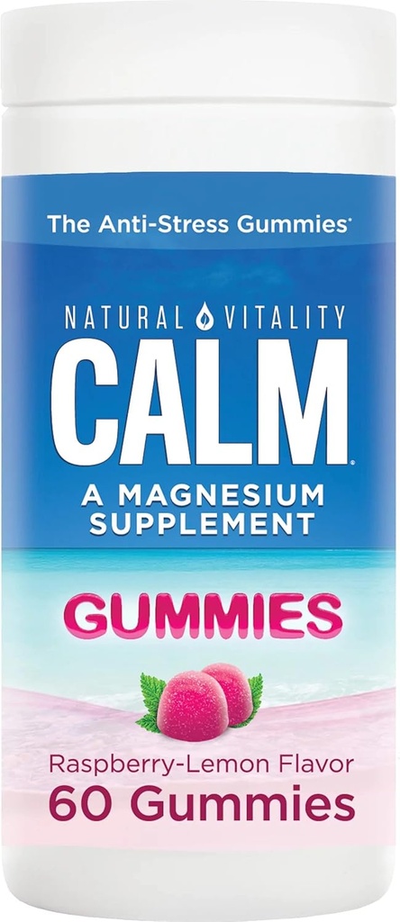 Jogi Calm Gummies, Magnesium Supplement, Raspberry-Lemon Flavor, bekväma, läckra Gummies: Natural Vitality Calm Gummies för vuxna har storprovning Raspberry-Lemon Flavor 60 Gummies