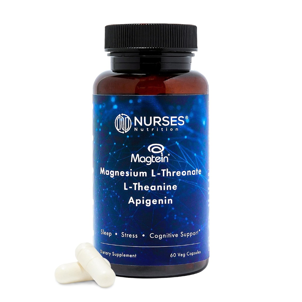 Kliniskt studerade - Premium High Absorption Magnesium Sleep Supplement - Magnesium L-Threonate L-Theanine Apigenin - Sleep & Stress Support - Tredje part som testats - Tillverkad i USA - Gluten Free