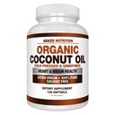 Arazo Nutrition Organic Coconut Oil 2000 MG - 100% Extra Virgin Unrefined Cold Tryckt för viktstöd, hud, hår, naglar - 120 Softgel kapslar