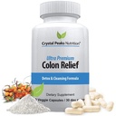 Natural Colon Cleanser kapslar för förstoppningshjälp och Gut Cleanse Detox - Cascara Sagrada, Psyllium Husk & Bentonite (60 kapslar)
