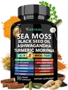 Adndale Sea Moss Black Seed Oil Ashwagandha Ginger Capsules. SeaMoss Capsules med Black Seed Oil, Ashwagandha, Turmeric, Moringa, Bladderwrack, Burdock Root, Manuka Honey, Cinnamon