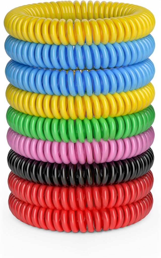 12 Pack Mosquito armband, Mosquito band för vuxna och barn med individuellt inslagna och DEET fria, naturliga och vattentäta armband Citronella armband för camping vandring