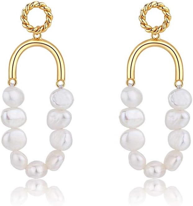 Kvinnors Fashion Earrings Drop Earrings-Vintage Wedding Dangle Pearl Women's Fashion Earrings Dainty Jewelry Gift S925 Sterling Silver Kvinnors Fashion Earrings Hypoallergenic Earrin