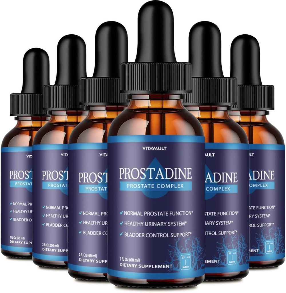 Prostadine, Potent Prostate Support Liquid Drops, högt rankad Prostadine för Total Prostate Wellness, Easy-to-Use Dropper Form (6 Pack)