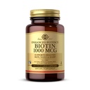 Solgar Biotin 1000 mcg - 100 vegetabiliska kapslar - stöder hälsosam hud, naglar och hår - Icke-GMO, Vegan, Gluten Free, Dairy Free, Kosher - 100 portioner