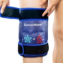 Knee Ice Pack Wrap för skador återanvändbara - Hot & Cold Gel väskor för ben, tillbaka, axlar, armar, armbågsskador, smärtlindring, svullnad, knäbyte kirurgi Navy Blue)