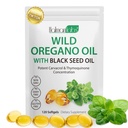 Oregano Oil Capsules, 2 i 1 Oil of Oregano med Black Seed Oil, Oregano Oil Supplement Capsules, Organic Oil of Oregano Extract, Non-GMO, Gluten Free