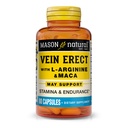 MASON NATURAL Vein Erect med L-Arginine och Maca - Stöder Sexuell & Vaskulär Hälsa, Tillägg för Varicose Veins och Spider Veins, 80 kapslar
