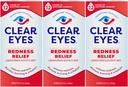 Clear Eyes Redness Eye Relief Eye Drops, 0,5 Fl Oz, Pack med 3