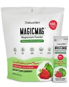 NaturalSlim MagicMag Magnesium Packets 30 Stick Pack Magnesium Citrate Powder - Stress, förstoppning, muskel, hjärthälsa och sömnstöd | Naturlig jordgubb & Lime smaksatt Magnesium Supplement