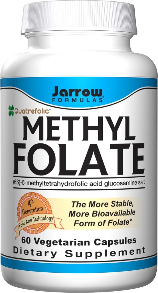 Jarrow Formulas Methyl Folate 5-MTHF Nutritional Supplement, 400 Mg, 60 Count (Multipack)