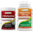 L-Glutamin Pure Powder 1 LB & Magnesium Glycinate 425 mg