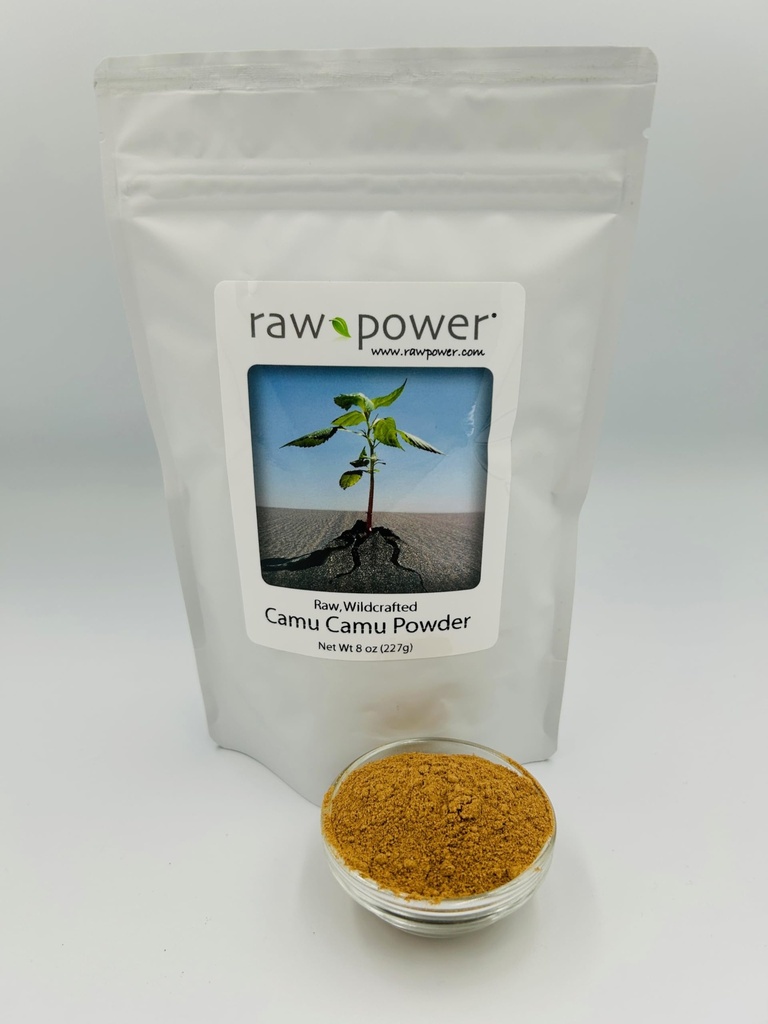 Raw Power Camu Camu Berry Powder, 8 oz (227g), rå, vildgjord, 100% ren, icke-GMO, organik