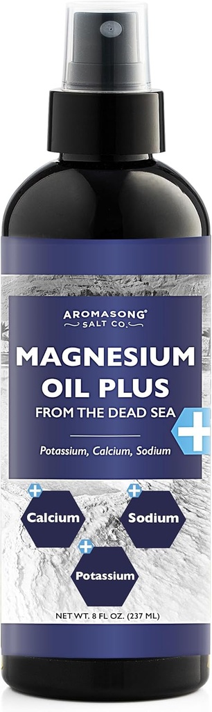 Aromasong Extra Strength Ultra-Pure Magnesium Spray (23mg Magnesium in Each Spray) 8 Oz, Known to be Used for Soothing Headaches, and Leg Discomfort