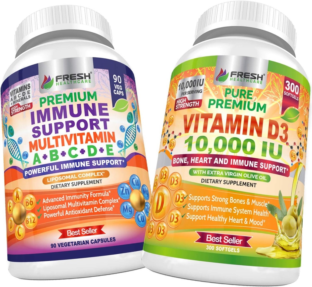 FRESH HEALTHCARE Immune Multvitamin och vitamin D3 - Bundle