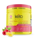 Keto Vitals Electrolytes Powder - Sugar Free Keto Electrolytes Powder med kalium, magnesium, natrium och kalcium - No Sugar Electrolyte Drink Mix & Hydration Powder, 60 portioner, Raspberry Lemonade