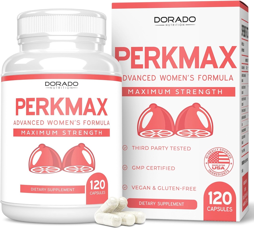 Bröststödpiller för kvinnor (120 greve) - Boob och Bust Support Supplement för kvinnor - Fenugreek, Saw Palmetto, L-Tyrosine, Dong Quai & Fennel Seed Extract Gluten Free - Non-GMO & USA MADE