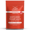 Viter Energy Caffeinated Gum 60mg Koffein, B Vitaminer, Guarana, Sugar Free. (Cinnamon, 8oz, Bulk Bag)