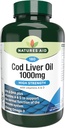Natures hjälper hög styrka torsk lever olja 1000mg med vitamin A & D - 180 kapslar