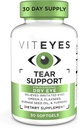 Viteyes Tear Support Eye Soothing Blend, Occasional Dry Eye Supplement, No Eye Drops, Redness Relief, Eye Vitamin, Allergy Support för Itchy Eyes, Omega-3 Fish Oil, 30 Softgels
