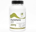 Pantothenic Acid 250mg - 200 kapslar - Inga tillsatser - Naturtitionstillägg