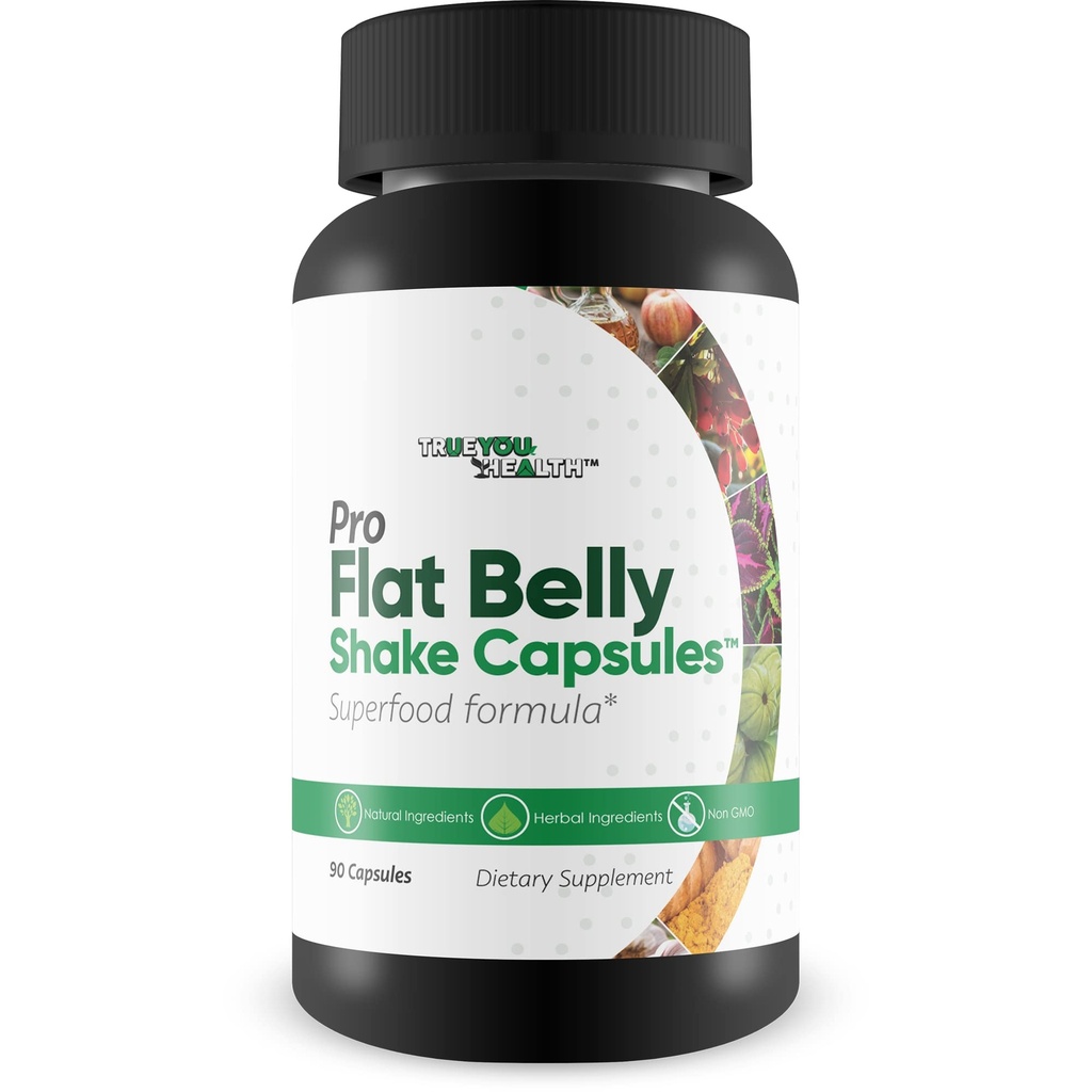Pro Flat Belly Shake Capsules - Gut Cleanse för att hjälpa till att minska uppblåsthet - Body Cleanse & Digestive Cleanse - Stöd övergripande hälsa med rengöring - Hjälp Clear Waste & Toxins med rena tillskott
