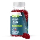 VITEEY Vitamin D3 K2 Gummies - 1000 IE Vitamin D3 och K2 100mcg - Bone & Heart Health for Adults and Teens - Vegetarian, Gelatin Free, GMO Free - Tasty Chewable D3K2 Vitamins Strawberry Flavored Gummy