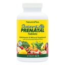 Natures Plus Source of Life Prenatal - 800 mcg Folate, 90 vegetariska tabletter - Alla naturliga prenatala vitaminer och mineraler med järn och kalcium - Optimal hälsa och energi - Glutenfri - 45 portioner